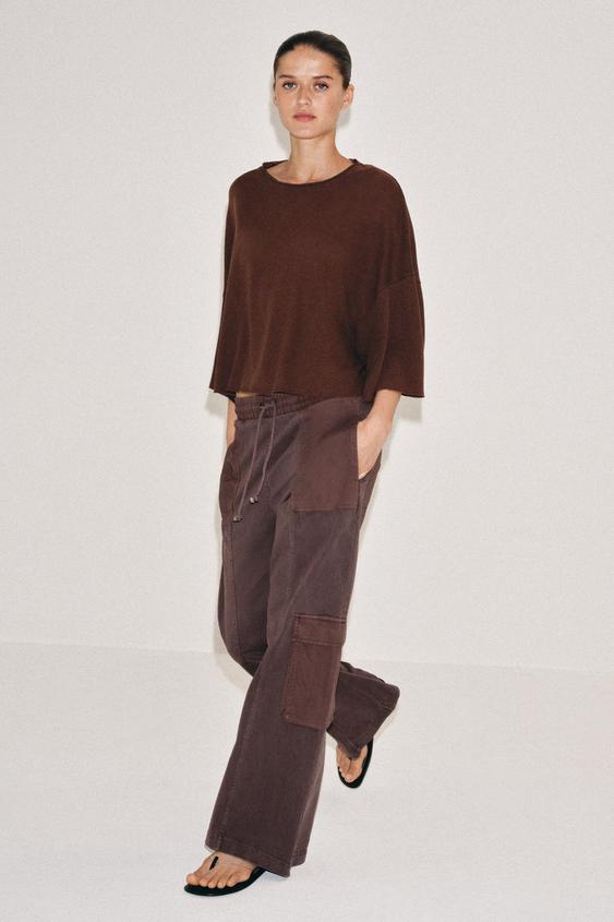 COTTON AND LINEN CAPE T-SHIRT from Zara - $35.90