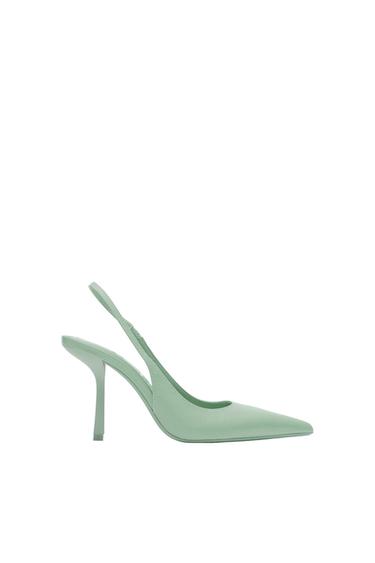 SLINGBACK LEATHER HEELS