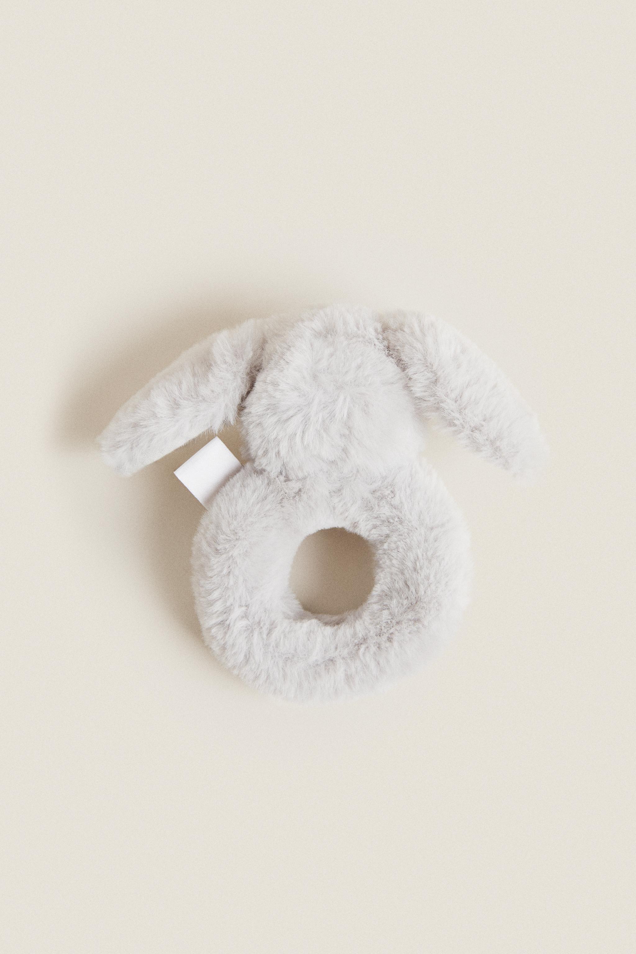 Детские мягкие игрушки Zara RABBIT BABY RATTLE PLUSH TOY — фото 5