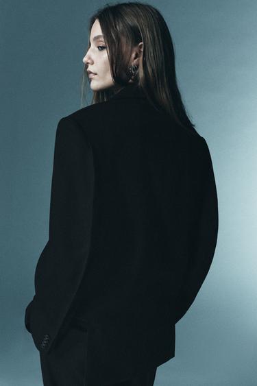 PANTALON À PINCES EN LAINE ÉDITION LIMITÉE - Noir de Zara - Image 4