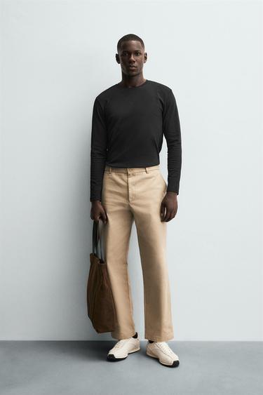 BLUZË SLIM FIT BAZIKE - E zezë nga Zara