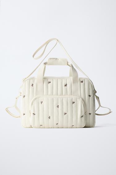 Zara FLORAL MATERNITY BAG - Off White