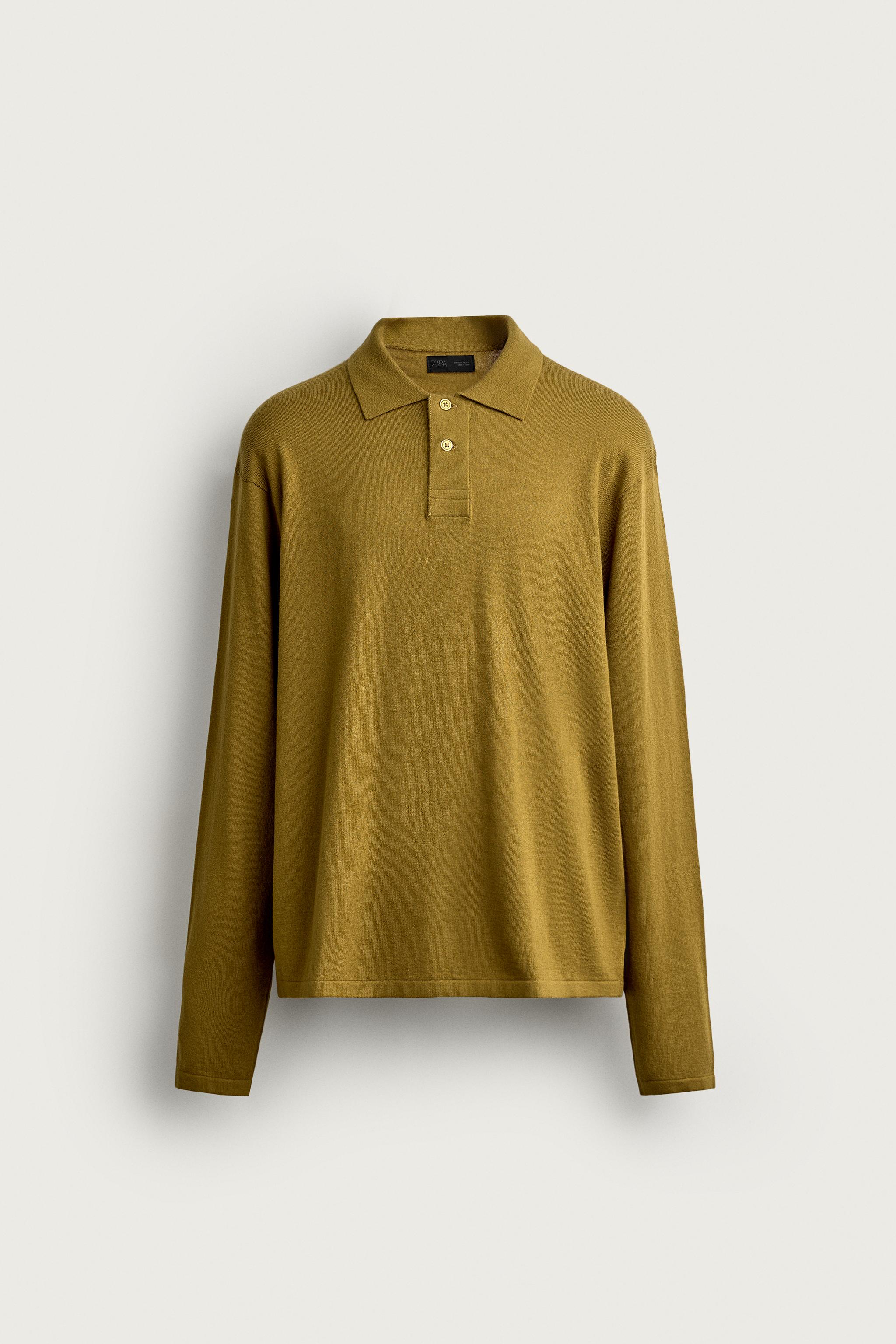 COTTON-CASHMERE KNIT POLO