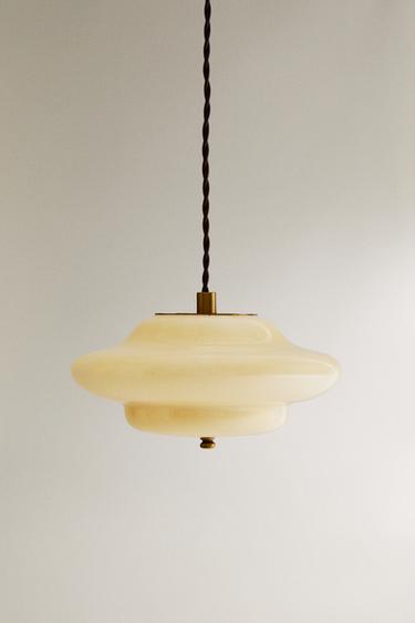LAMPE PLAFOND VERRE PETITE - Vanille de Zara - Image 0