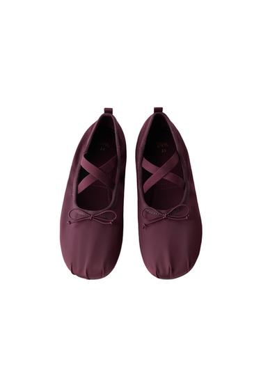 SATIN BALLET FLATS — Maroon 2