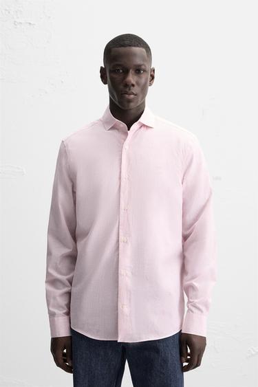COTTON/LYOCELL SHIRT - Pale pink by Zara - Image 1