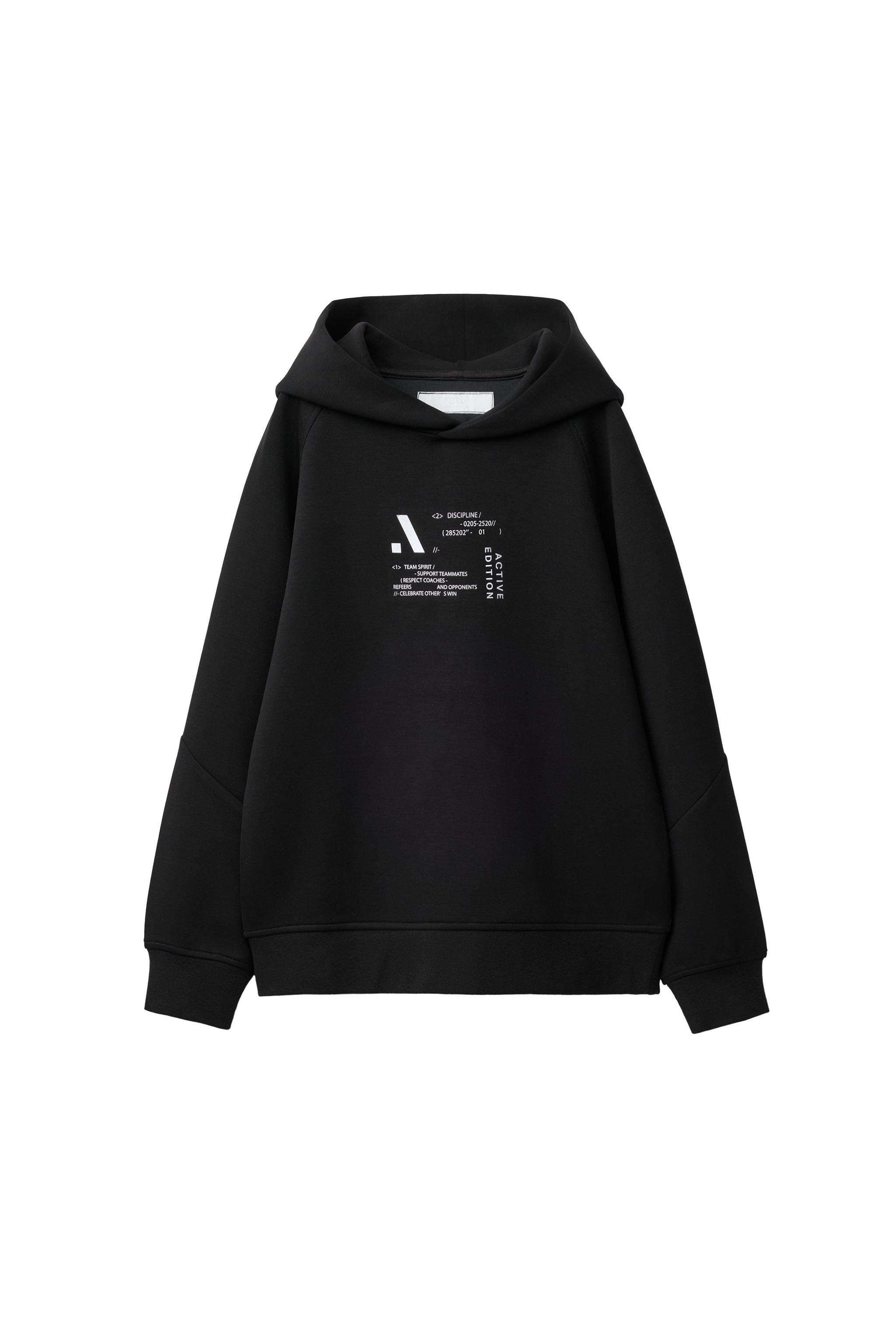 REFLECTIVE LOGO HOODIE - Black | ZARA South Africa