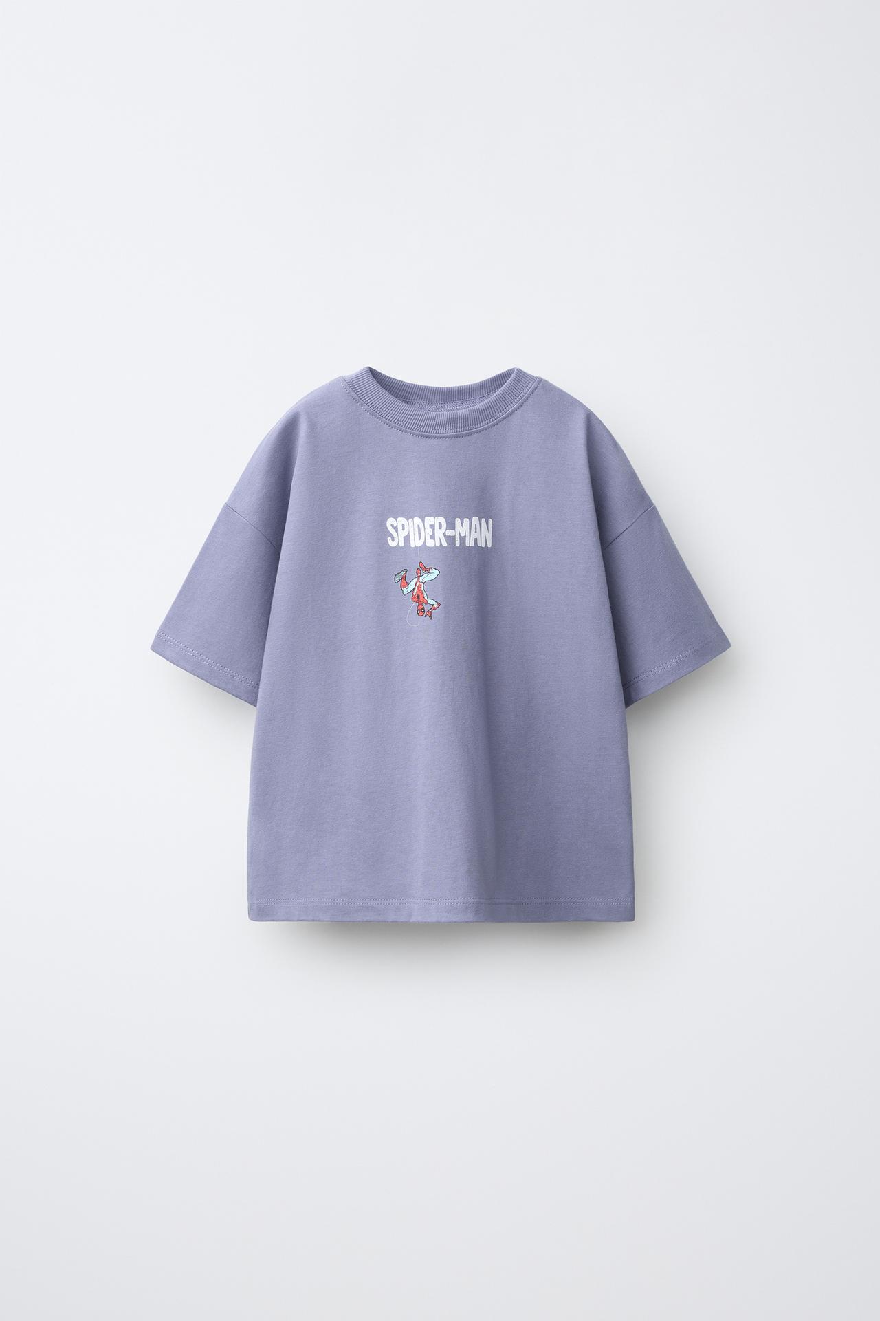 SPIDER-MAN © MARVEL T-SHIRT — Light blue