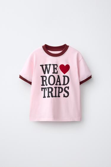 SLOGAN PRINT T-SHIRT - Pink by Zara