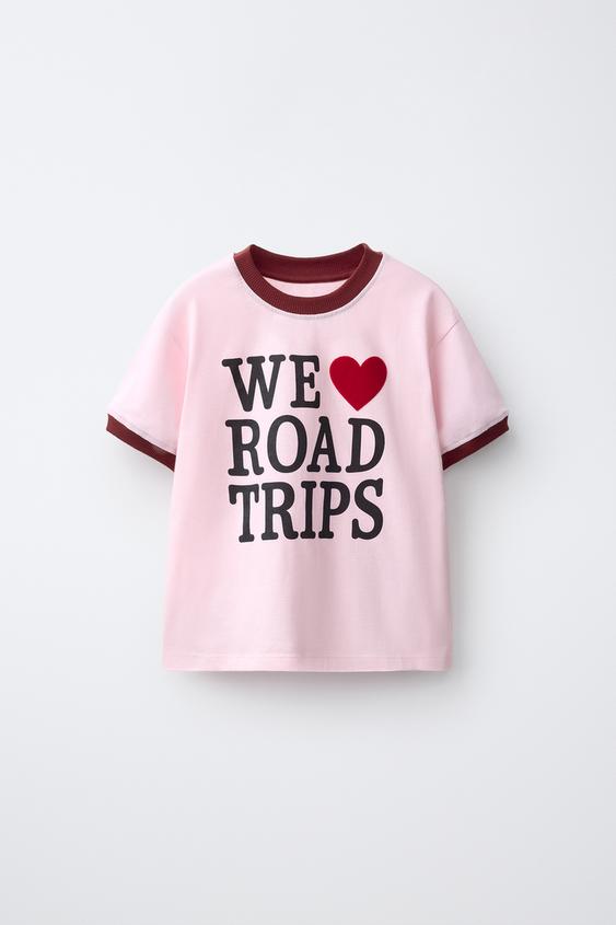 SLOGAN PRINT T-SHIRT - Pink by Zara - Image 0