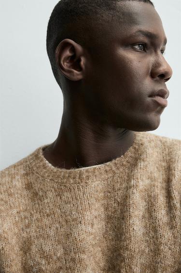 TEXTURED WOOL JUMPER - camel by Zara