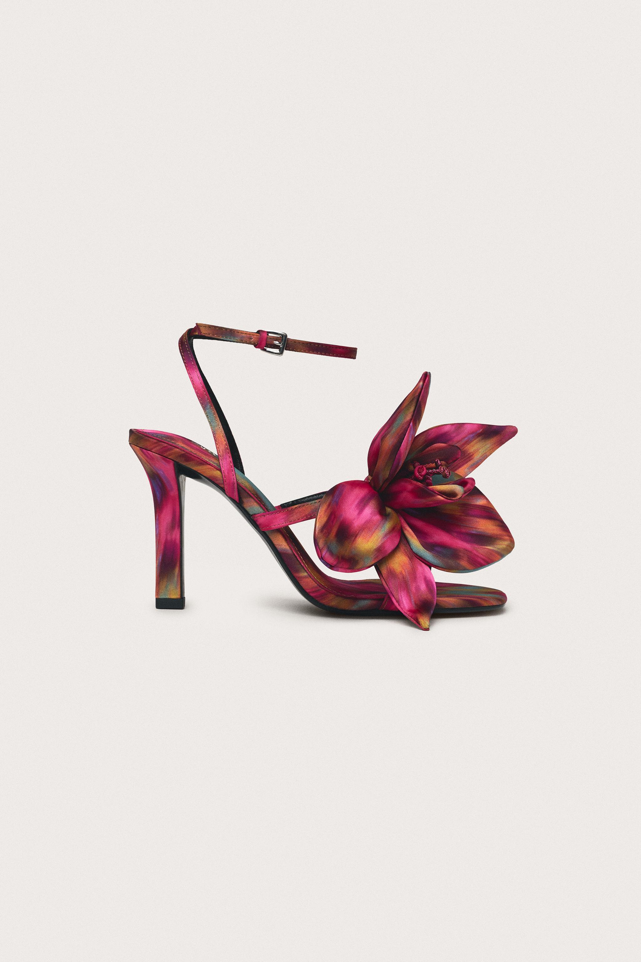 LIMITED EDITION FLORAL HEELED SANDALS