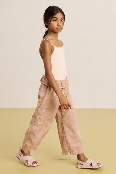 PANTALON TIE DYE - Rouge orangé de Zara - Image 1