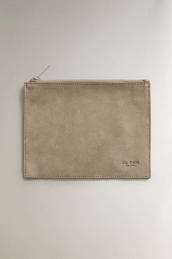 SEMIŠOVÁ TAŠKA POUCH | 0FR. PARIS - Béžová od Zara - Obrázek 0