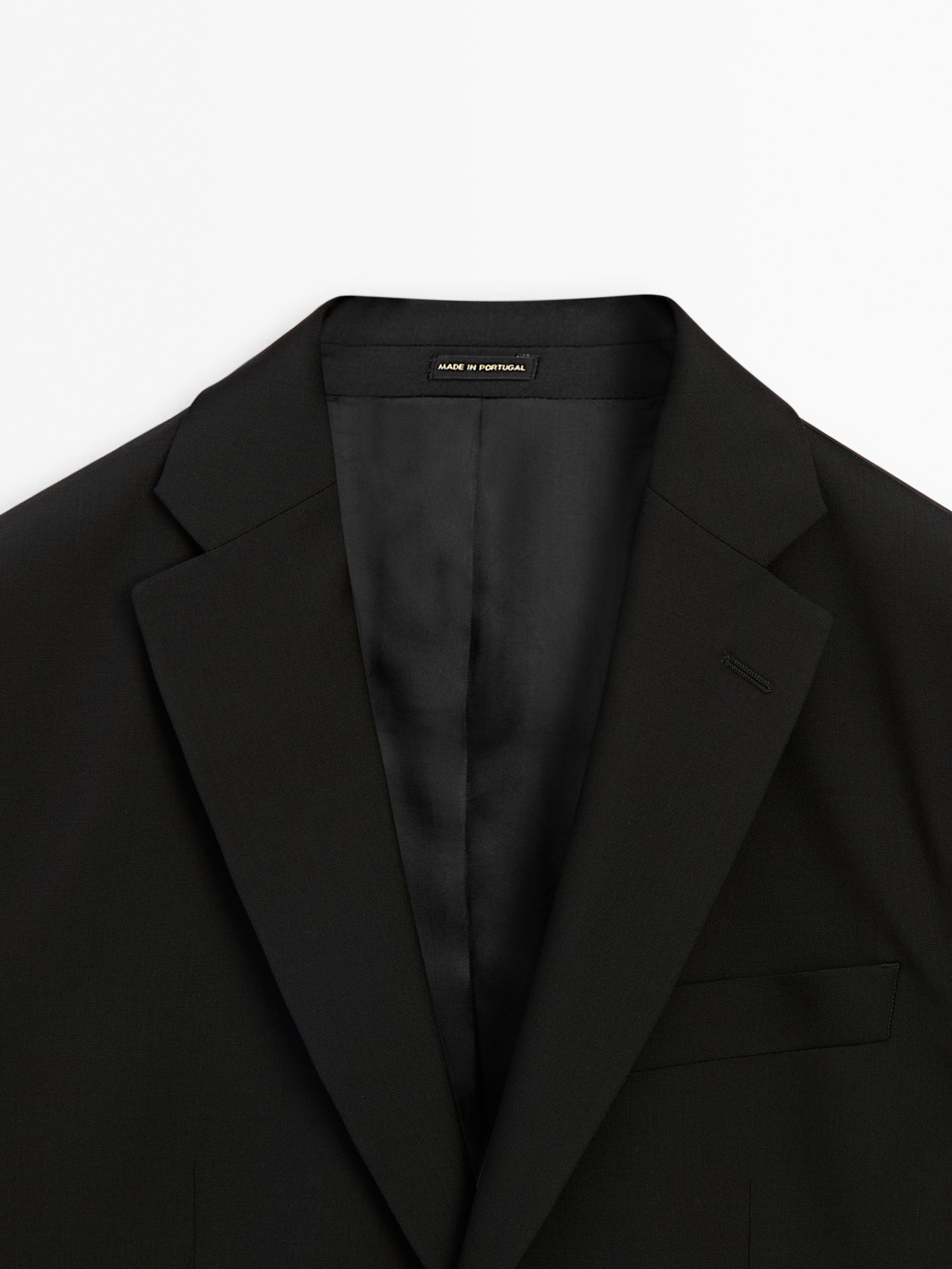 100% cool wool suit blazer