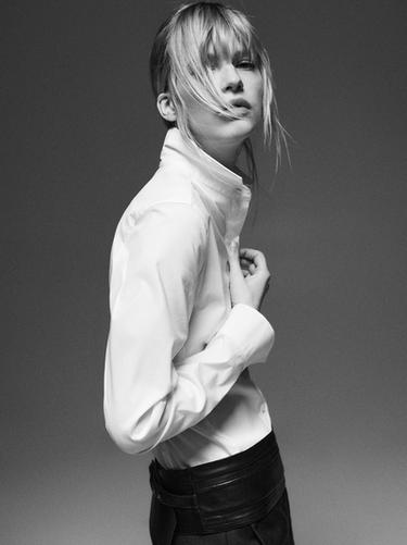 Zara Cotton blend stretch shirt - White