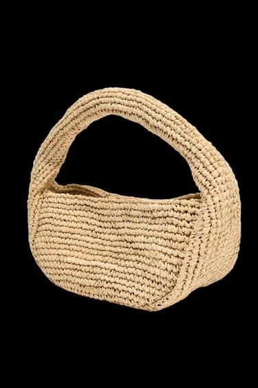 RAFFIA HANDBAG - Light beige by Zara - Image 1