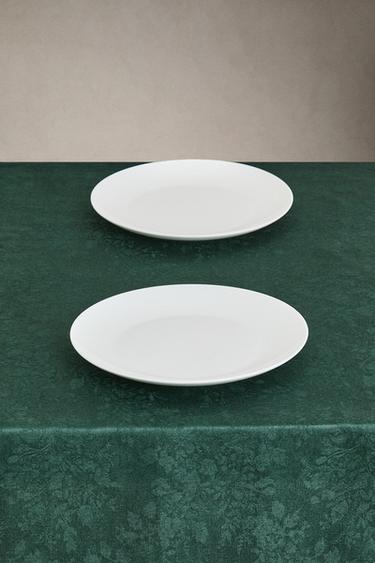 NAPPE COTON JACQUARD BRANCHES NOËL - Vert de Zara - Image 1