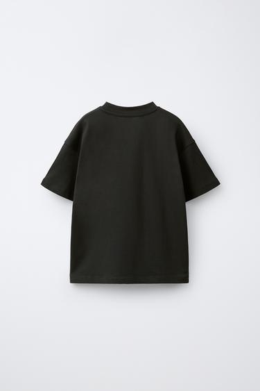 T-SHIRT À INSCRIPTION NÉON - Anthracite foncé de Zara - Image 1