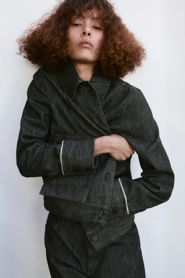 CHAQUETA SELVEDGE BOLSILLOS ZW COLLECTION - Gris de Zara