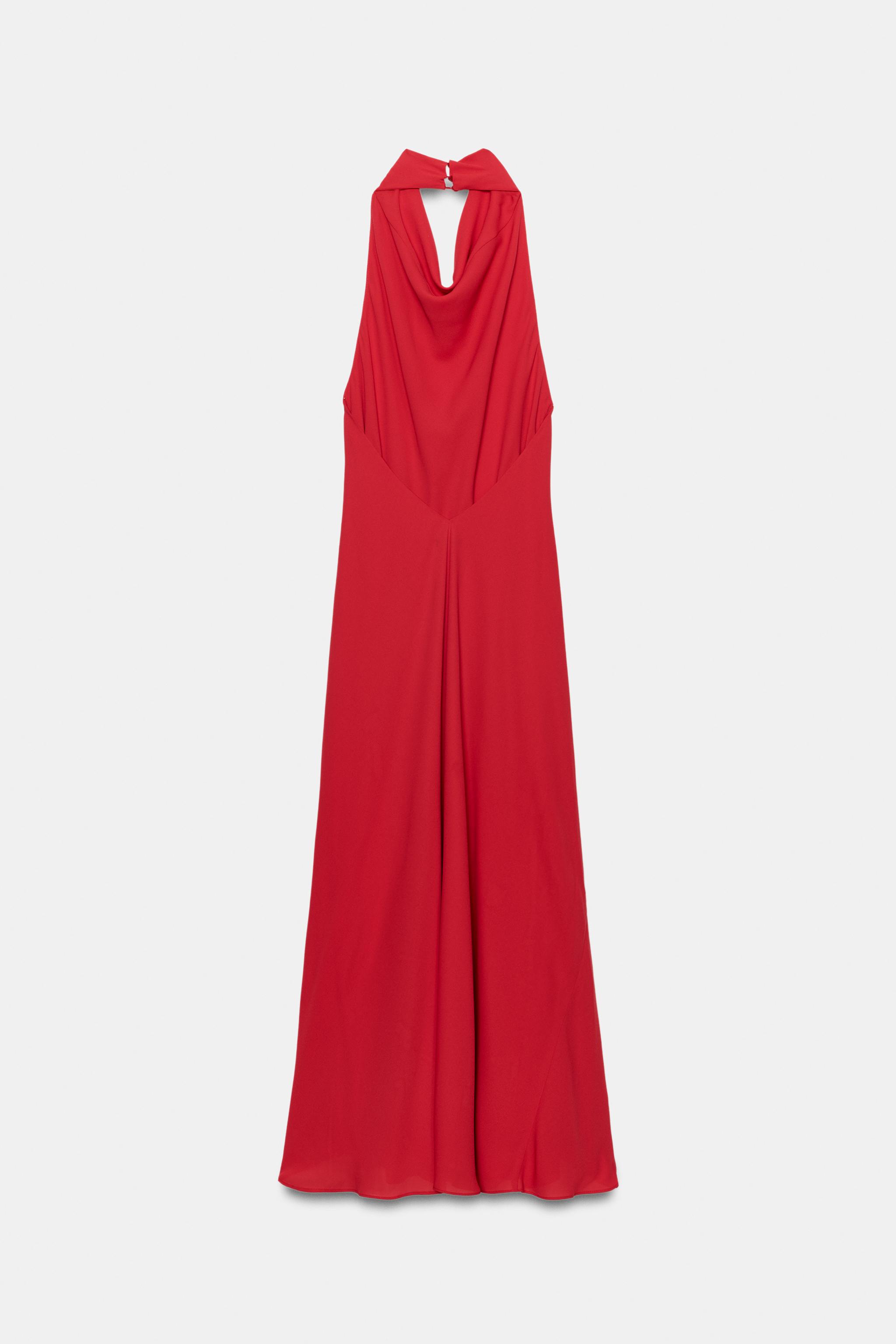 Zara ZW COLLECTION HALTER ELBİSE görsel 7