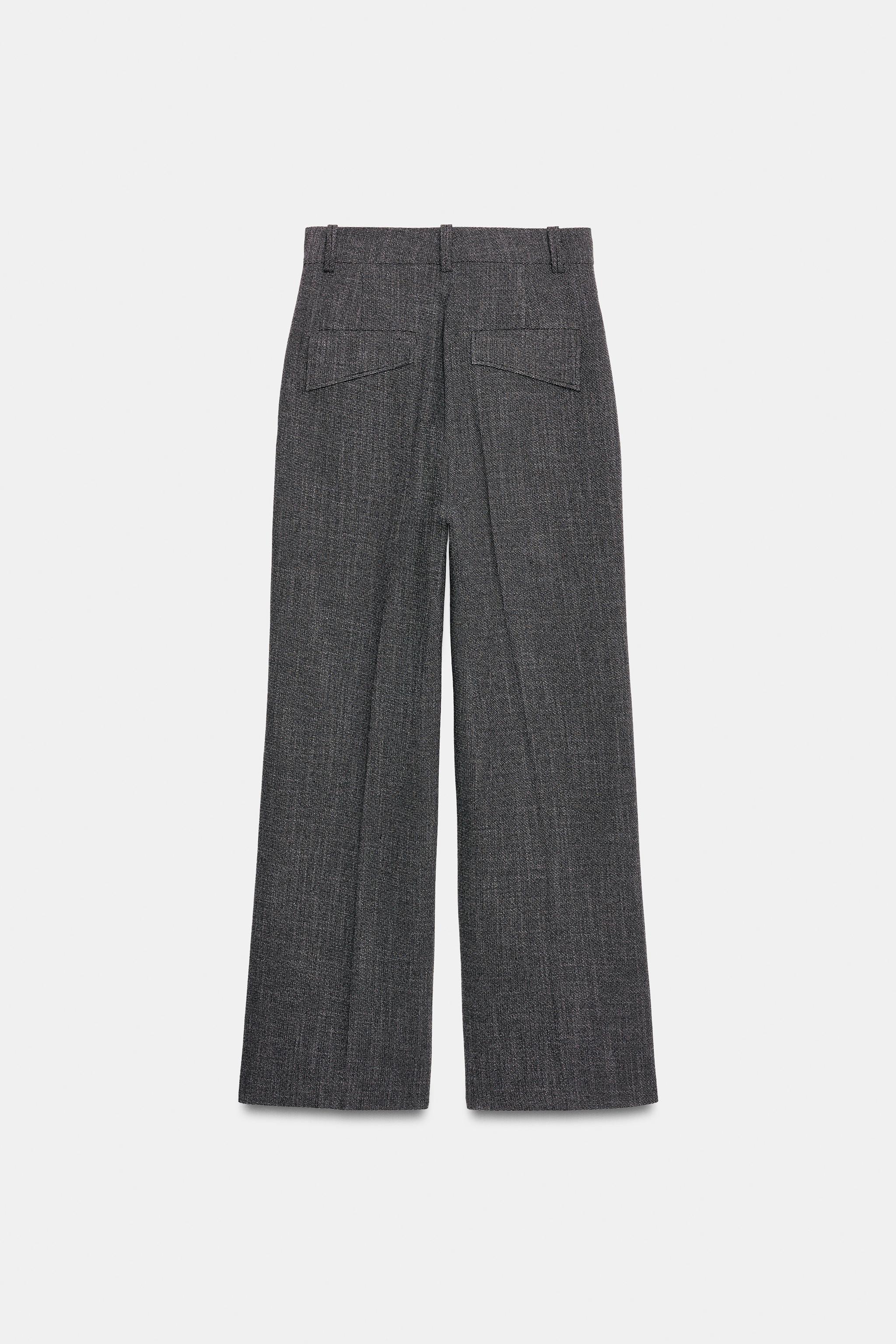 Женские брюки Zara ZW COLLECTION HIGH-RISE WIDE-LEG PANTS — фото 6