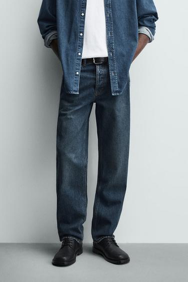 STRAIGHT-LEG JEANS - Blue by Zara