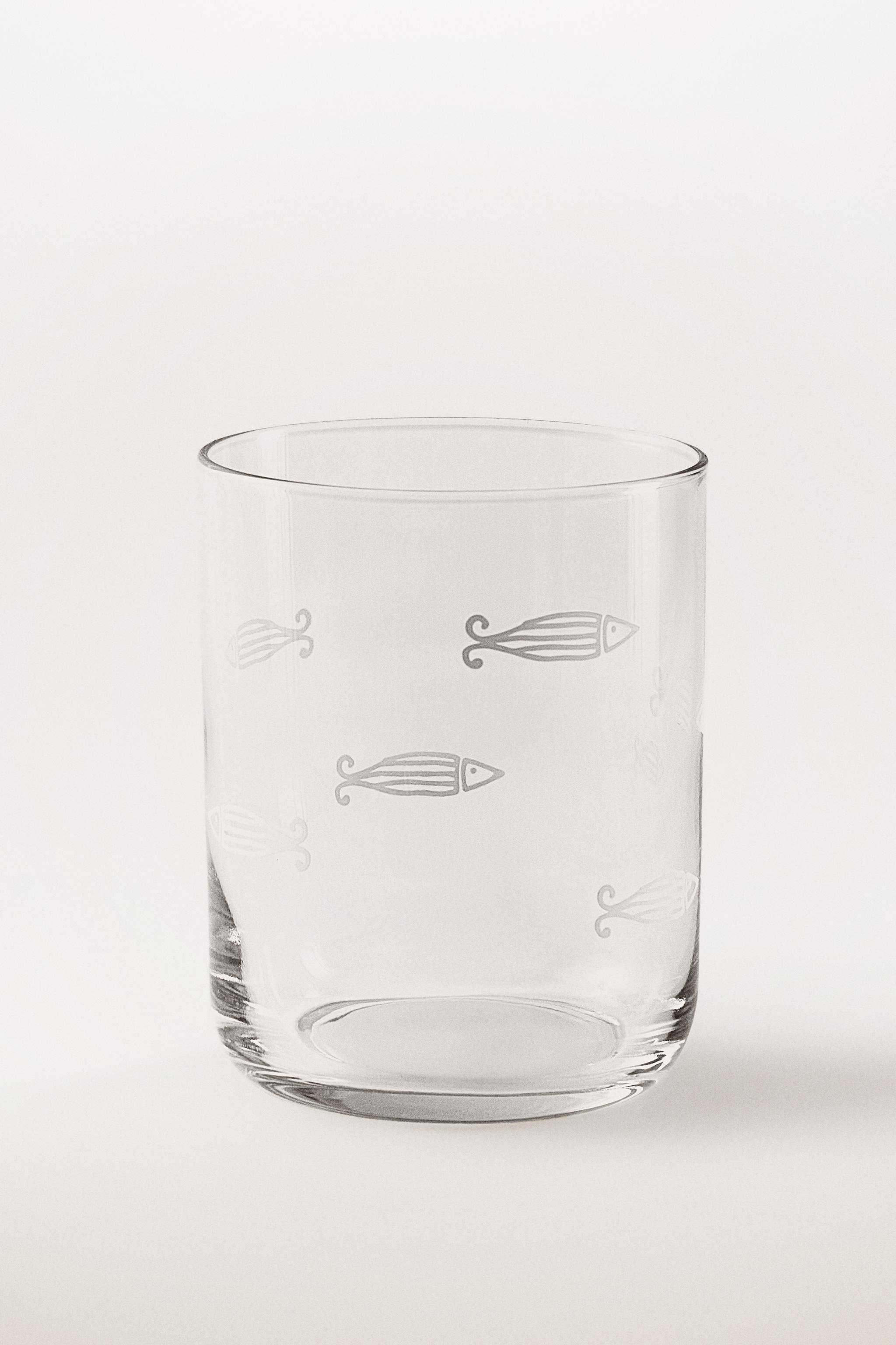 FISH GLASS TUMBLER — White