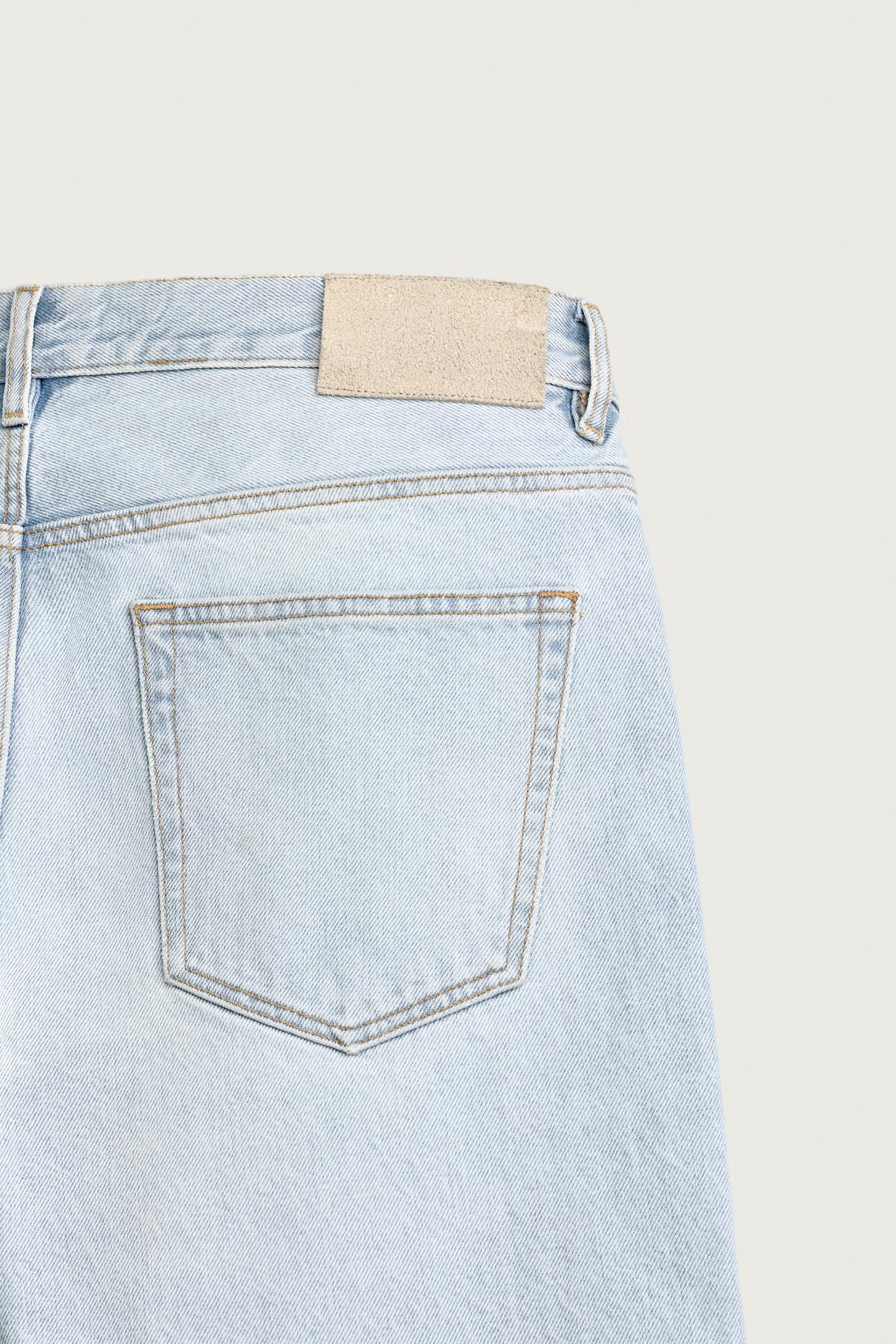 Мужские джинсы Zara Straight Ankle Fit, цвет: Светлый синий — фото 9