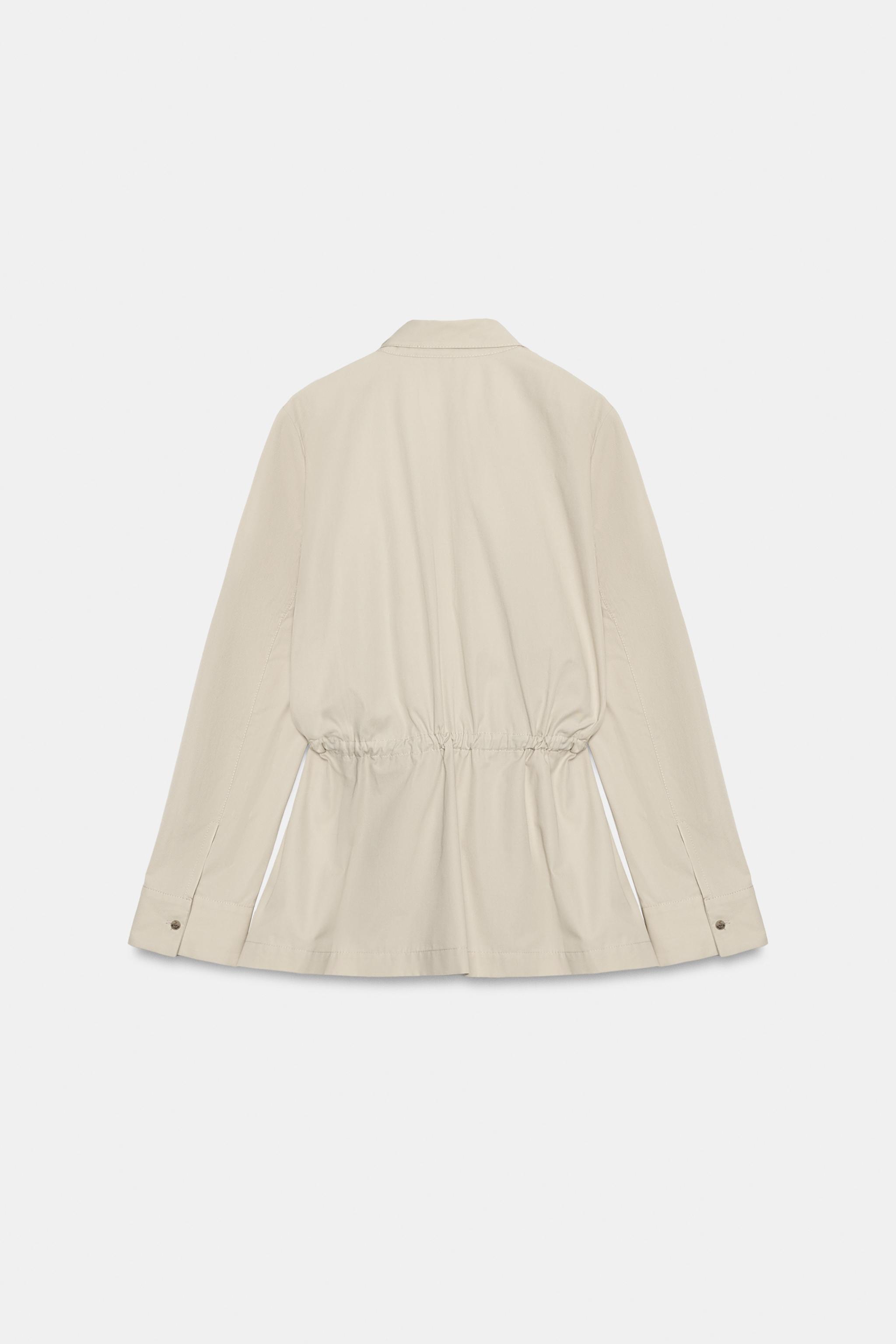 Женские рубашки Zara ZW COLLECTION TIE-DETAIL SHIRT — фото 6