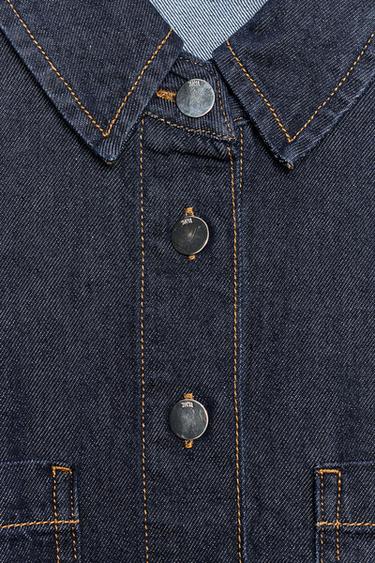 Z1975 SHORT DENIM SHIRT - Blue by Zara - Image 7