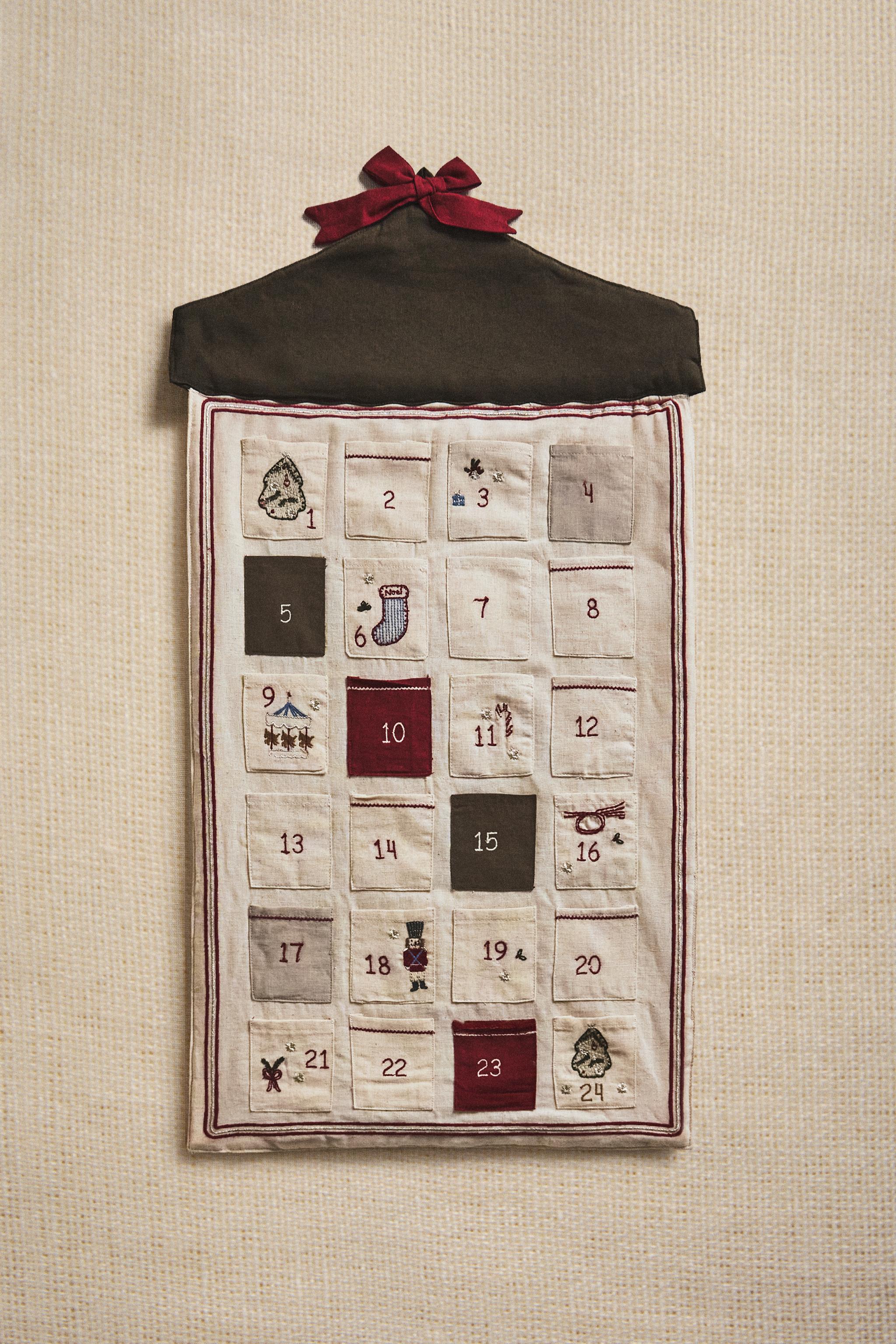 EMBROIDERED CHRISTMAS ADVENT CALENDAR