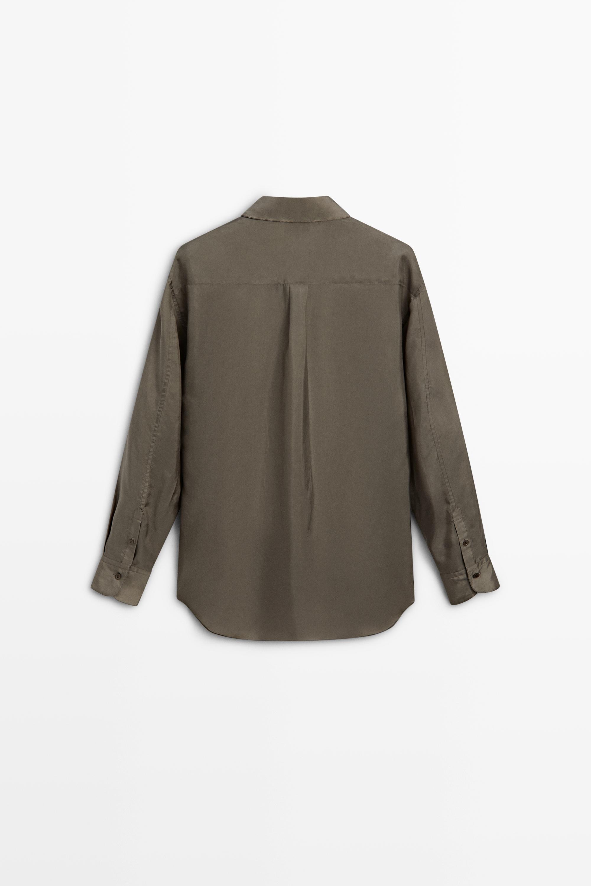 Chemise fluide satinée à poche - STUDIO