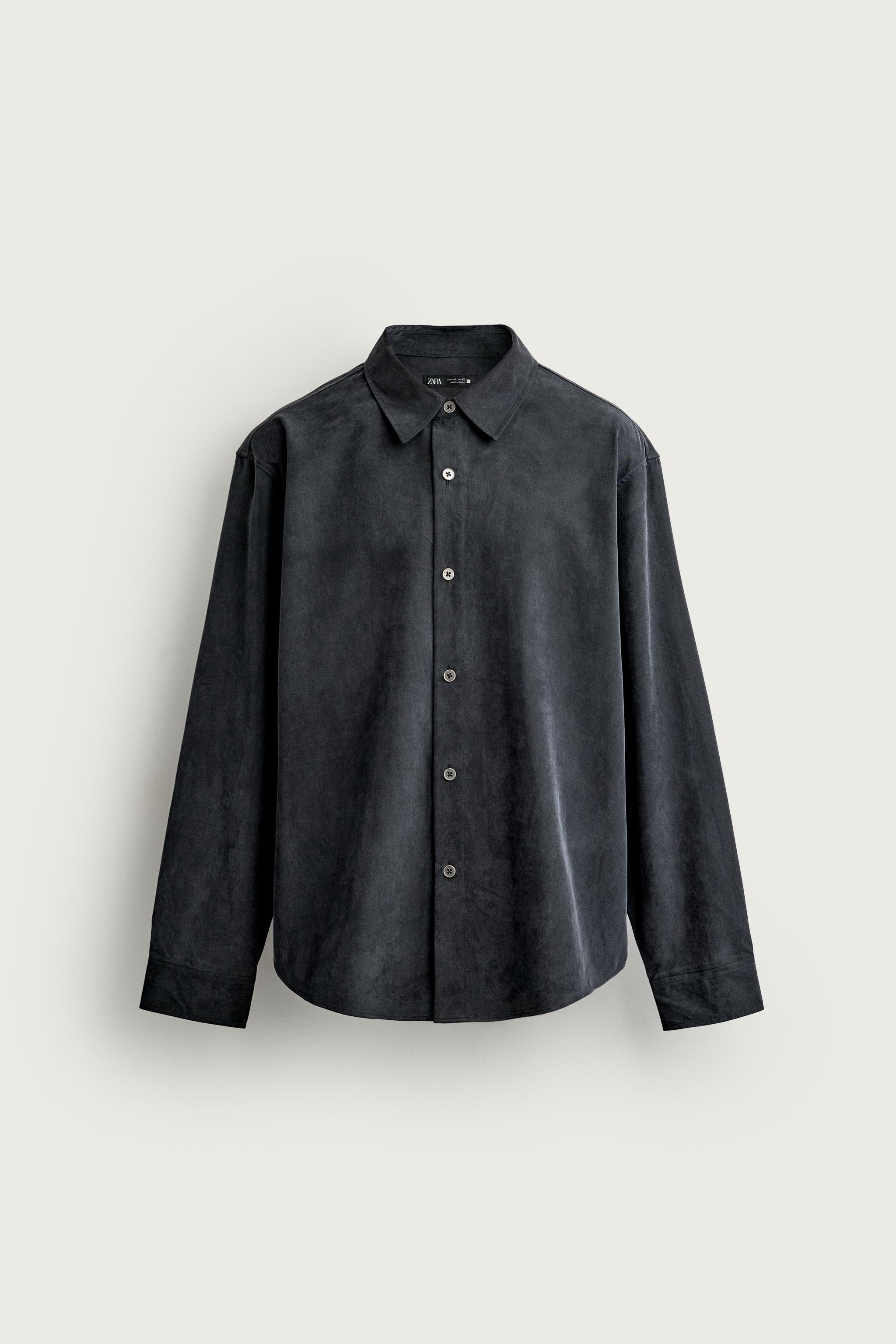 RELAXED FIT FLUID SHIRT — Indigo