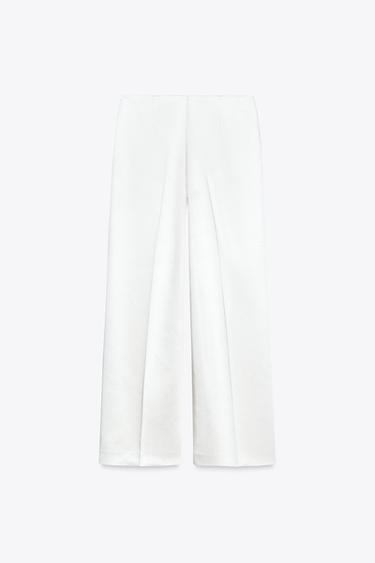 ZW COLLECTION SATIN TROUSERS - White by Zara - Image 5