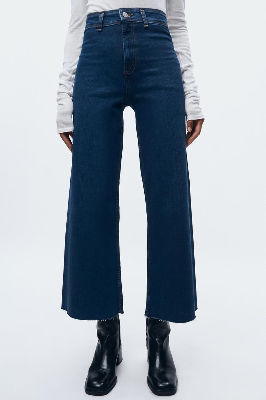 NWOT Zara High Waisted Bootcut Jeans Blue 4