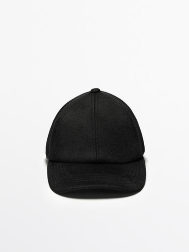 Casquette en laine mélangée - Noir de Zara