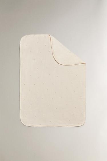 DĚTSKÁ MUŠELÍNOVÁ DEKA S KVĚTY - Přírodní od Zara - Obrázek 0