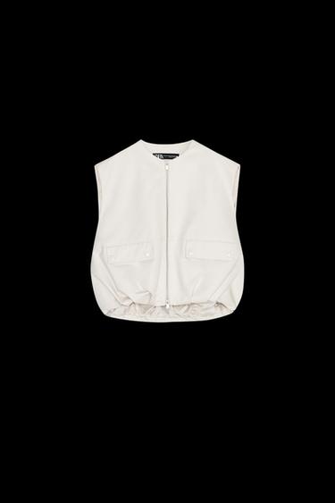 OVERSIZE-WESTE ZW COLLECTION - Cremefarben von Zara - Bild 0