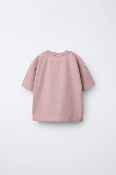 LOT DE TROIS HAUTS RAYÉS ET UNIS - Aubergine foncé de Zara - Image 2