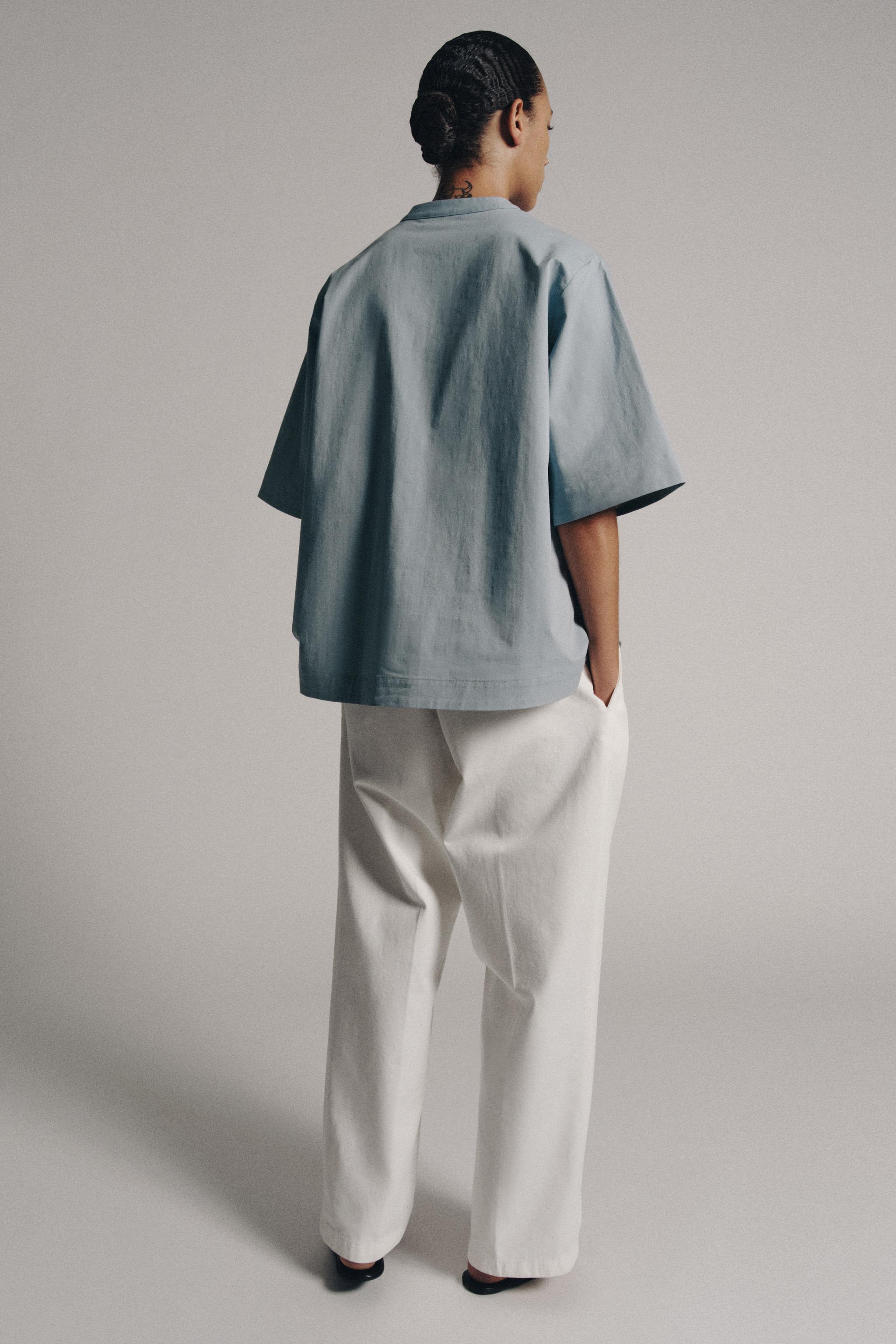 Женские рубашки Zara ZW COLLECTION SHORT SLEEVE SHIRT — фото 3