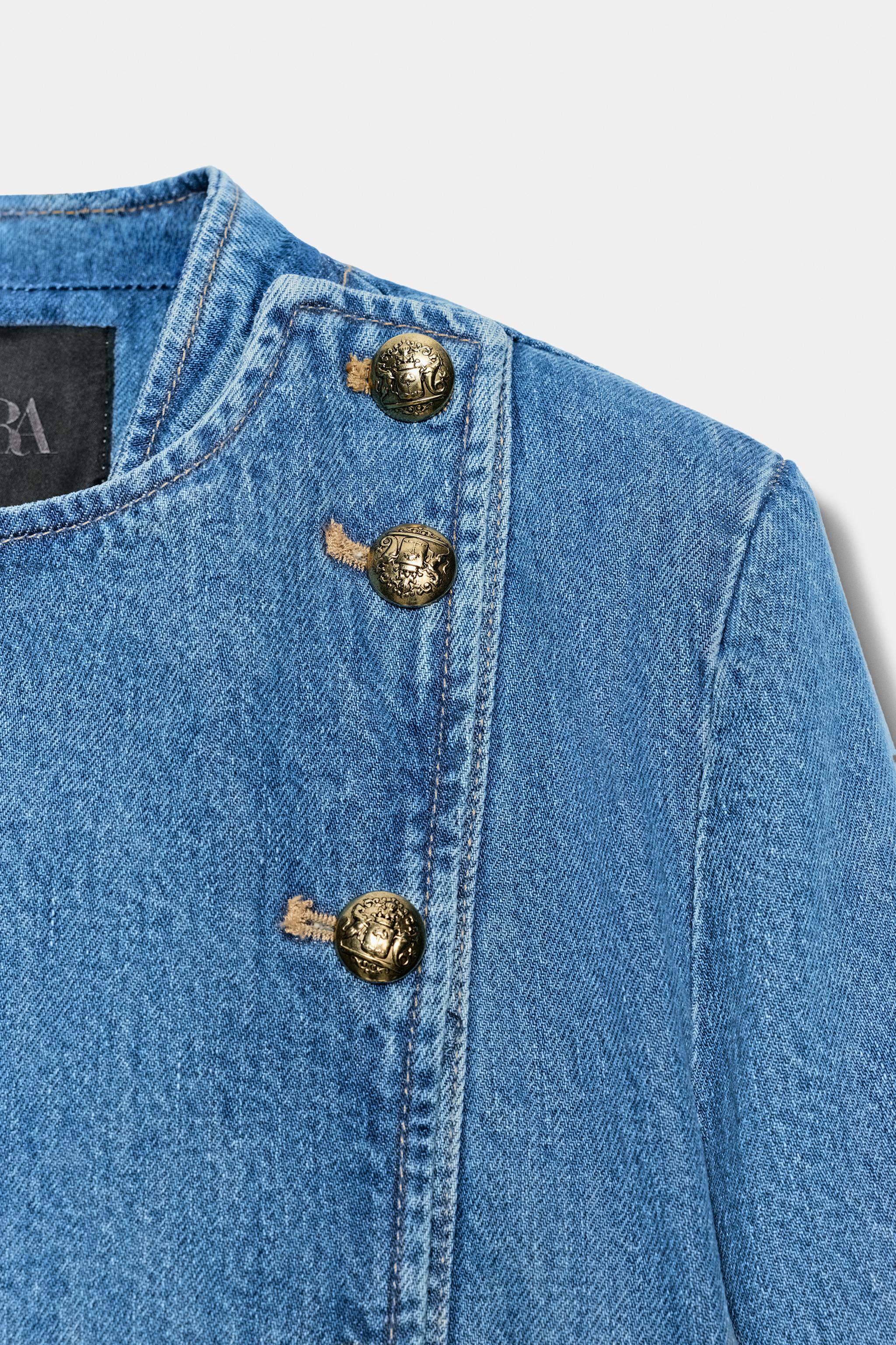 ZW COLLECTION OMUZ DETAYLI DENIM CEKET - Görsel 10