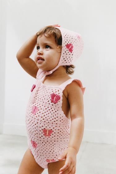 PELELE CROCHET MARIPOSAS - Rosa de Zara