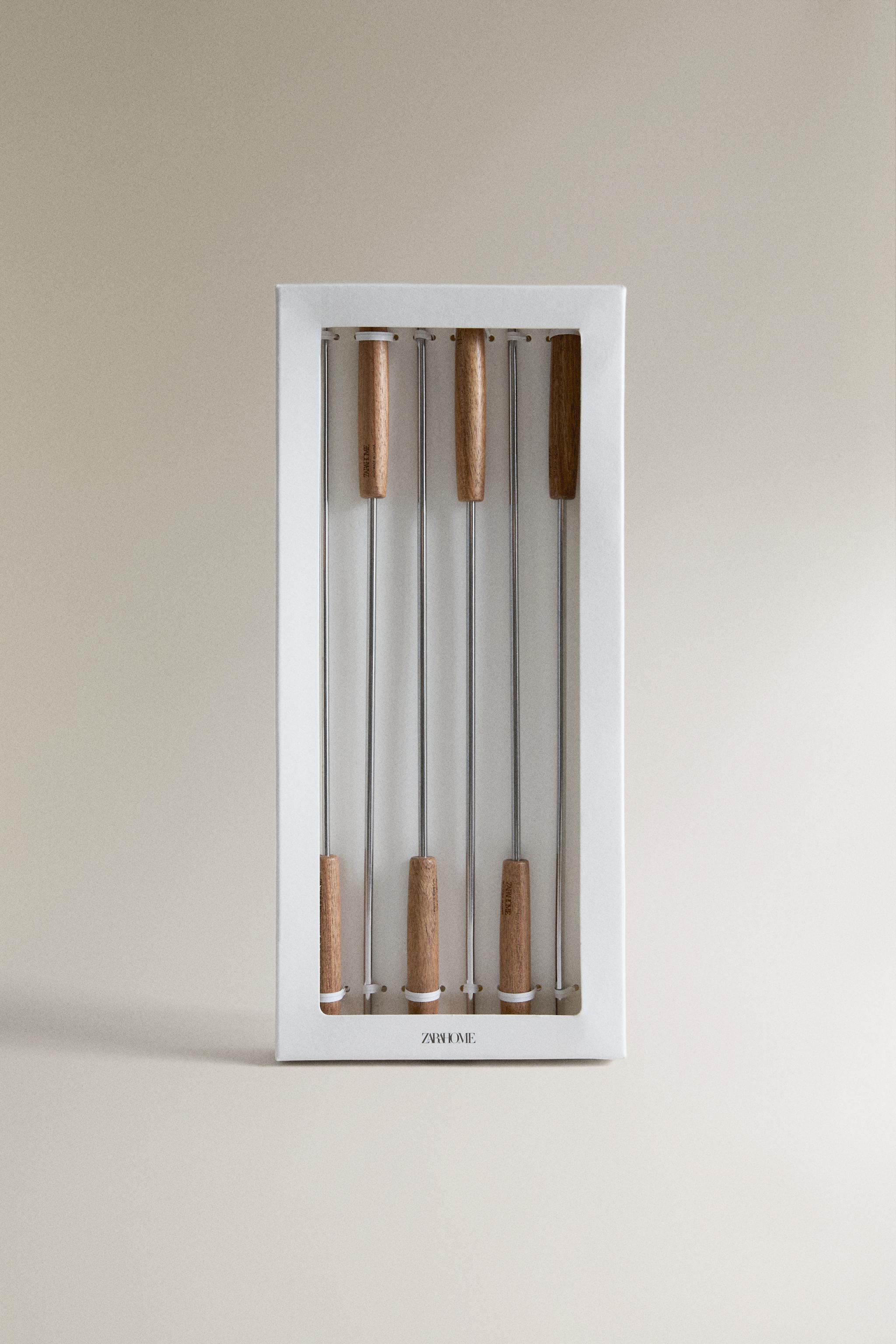 STEEL SKEWER SET (SET OF 5)