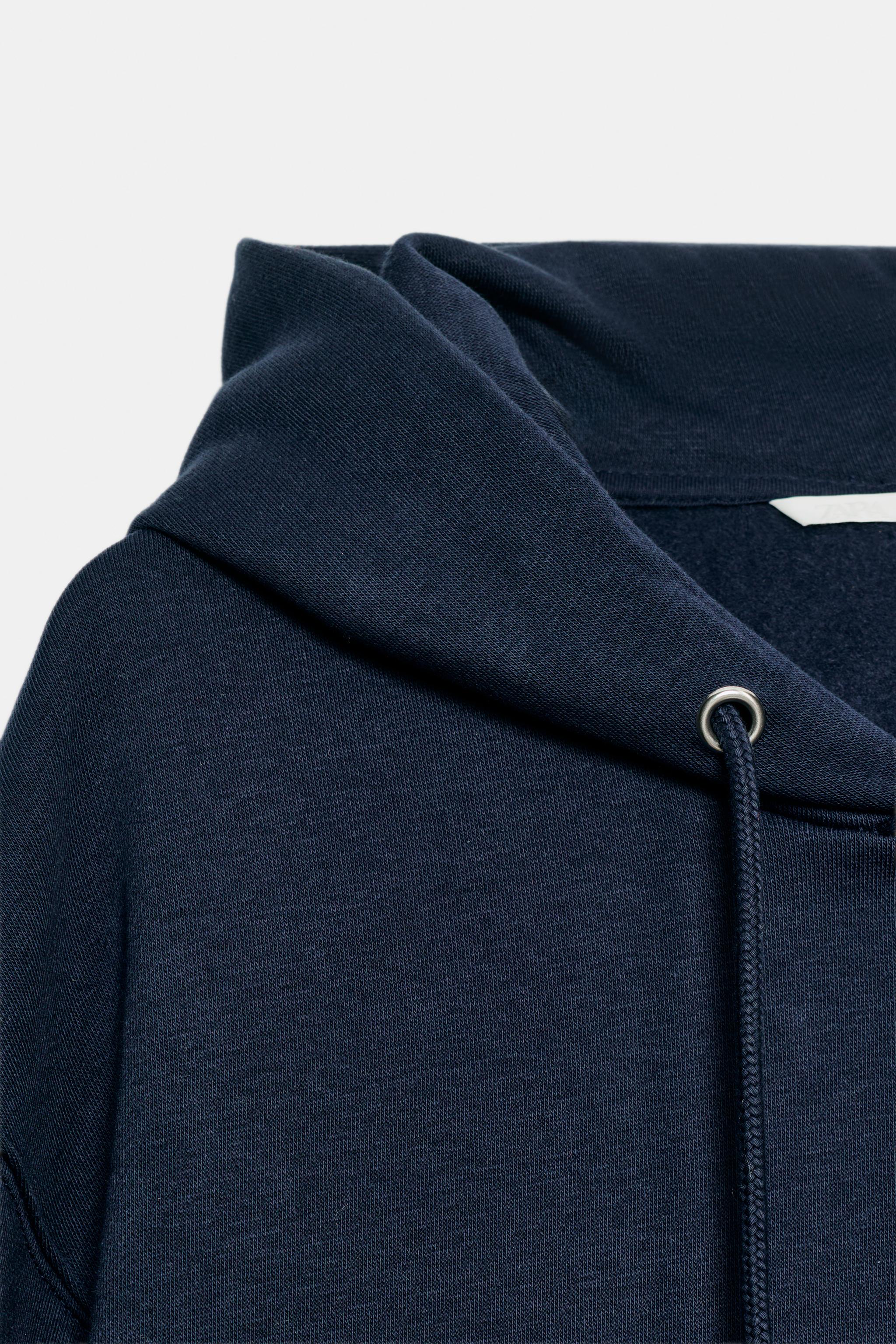 Zara BASIC KAPÜŞONLU SWEATSHIRT görsel 7