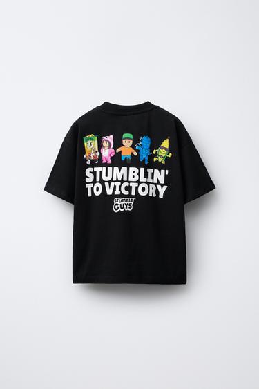 STUMBLE GUYS ™ © SCOPELY PRINTED T-SHIRT - Black by Zara - Image 1