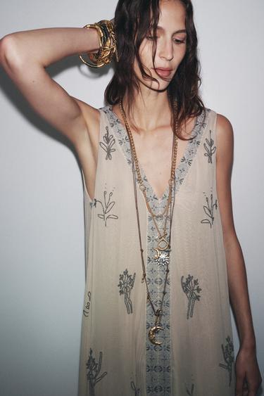 КОМПЛЕКТ 2 КОЛИЕТА С ТАЛИСМАНИ СЛЪНЦЕ ЛУНА - Златно от Zara