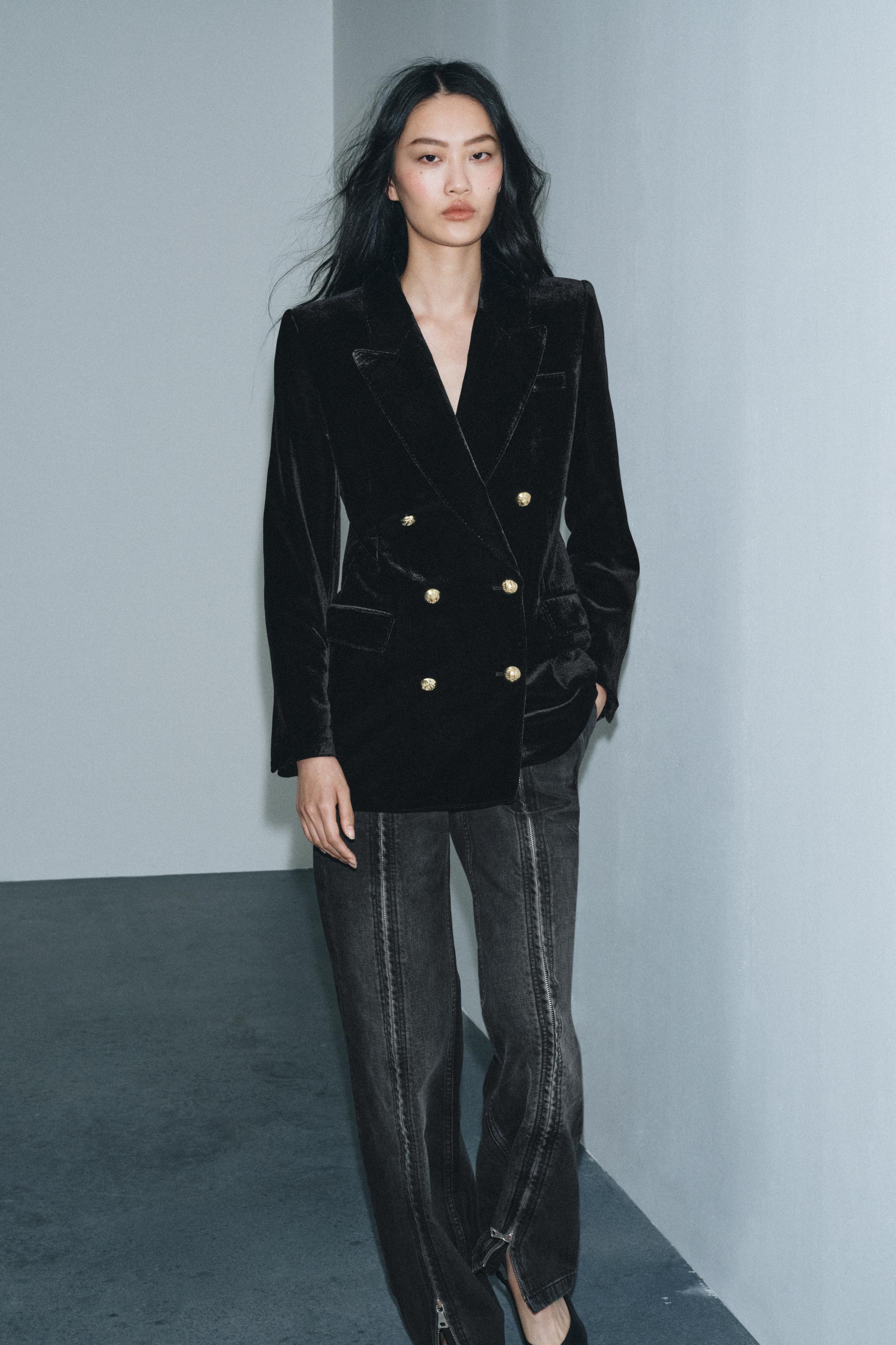 ZW COLLECTION MID-RISE WIDE LEG JEANS WITH ZIPPERS