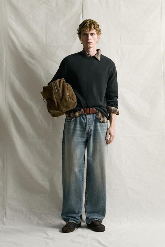 100% COTTON REGULAR FIT JUMPER - Charcoal by Zara - Image 0