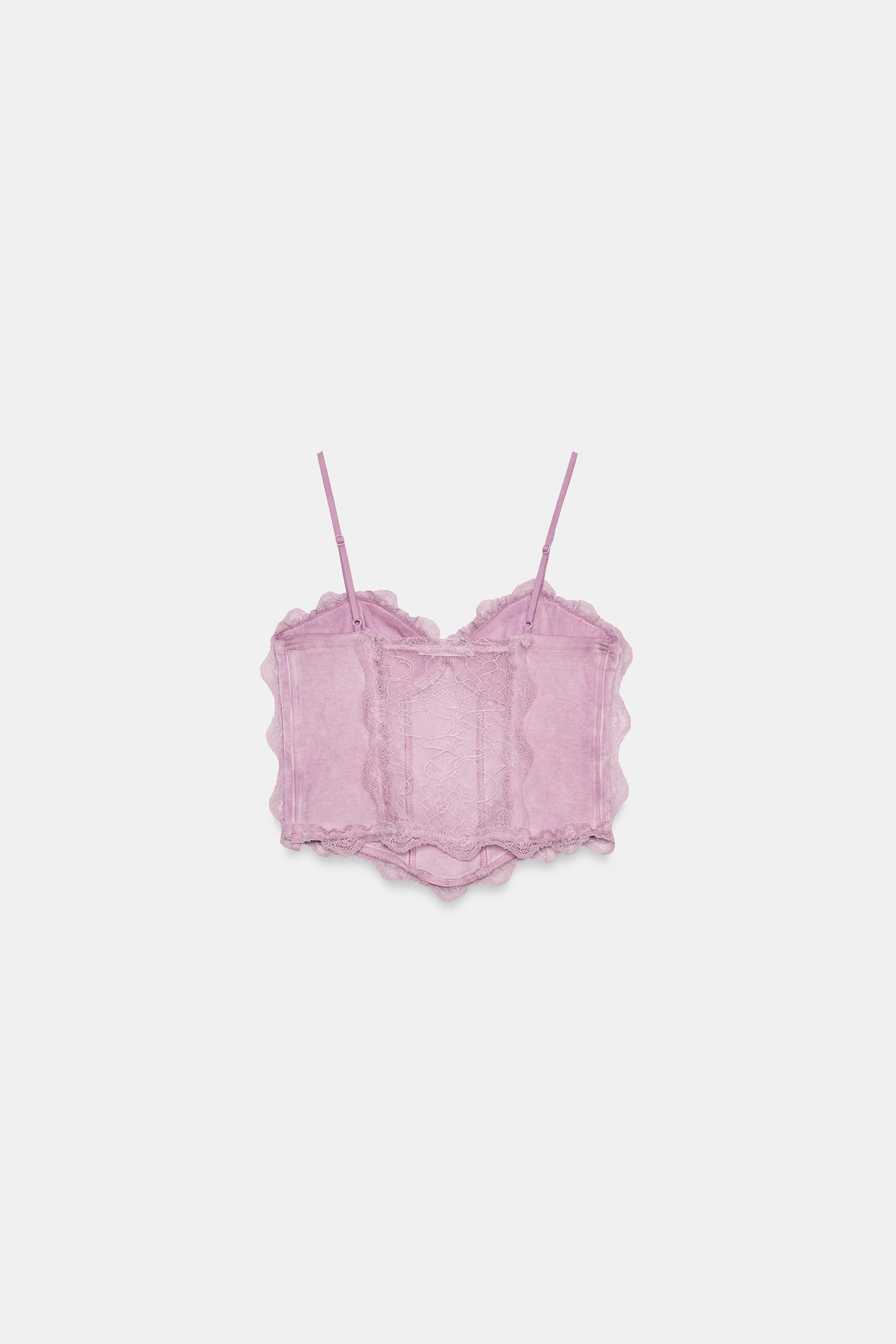 LACE COMBINATION CORSET TOP